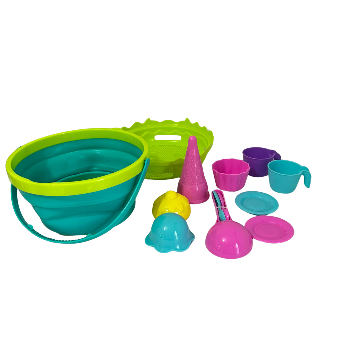 Cubeta De Playa | 13 Piezas | Juguetes De Arena Para Niños
