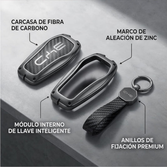 Funda Llave Control Llavero Para Byd Fibra De Carbono