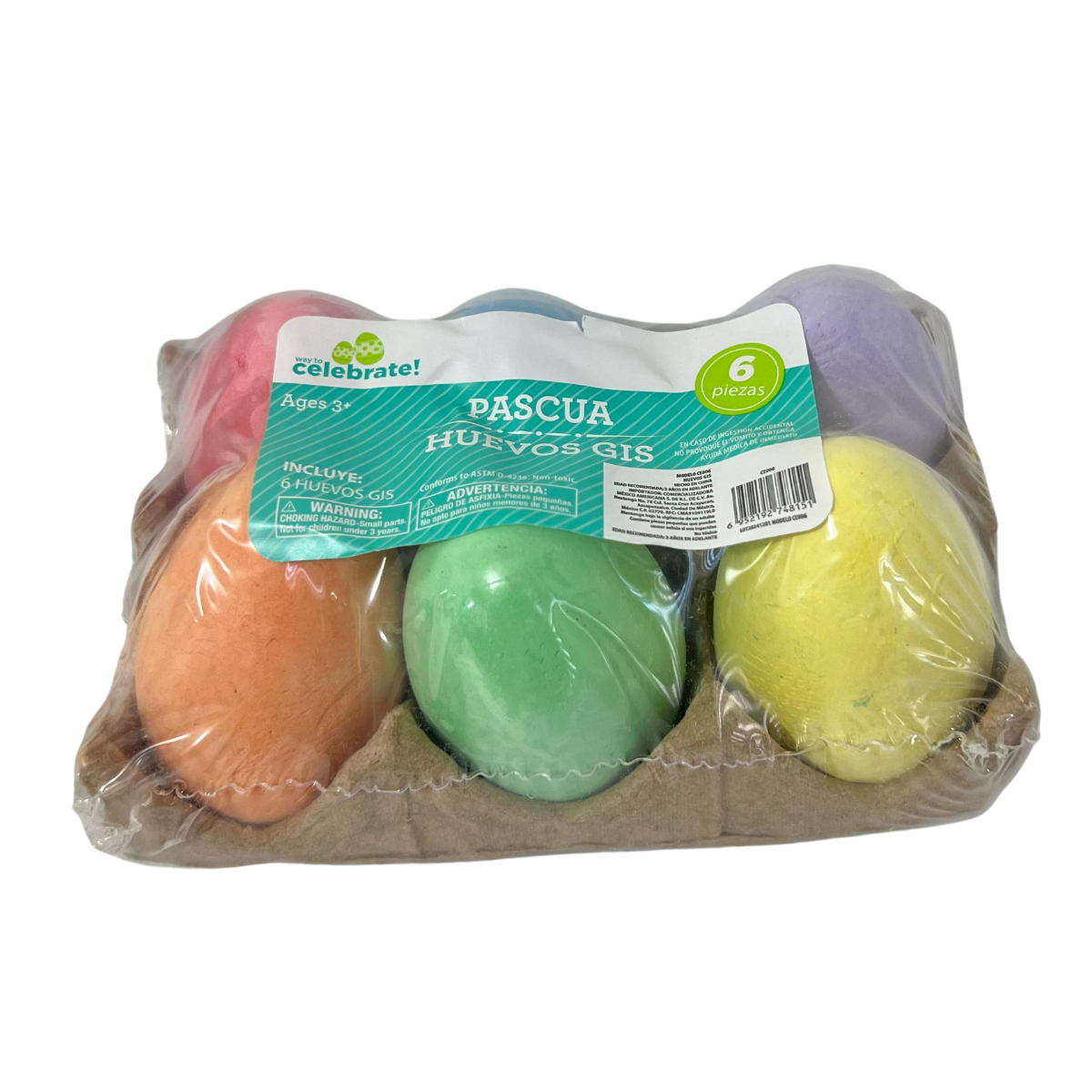 Gises Jumbo Para Niños | Forma De Huevo Pascua | 6 Piezas