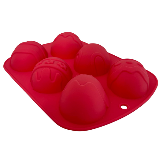 Molde de Silicón 3D de Huevos de Pascua | 6 Cavidades para Chocolates, Gelatinas y Postres