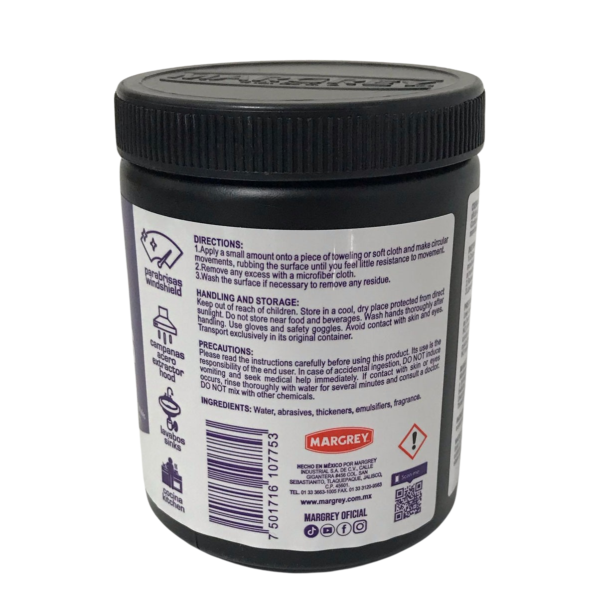 Crema Quita Gotas Margrey | Elimina Manchas en Vidrio, Cerámica y Acero | 2 piezas