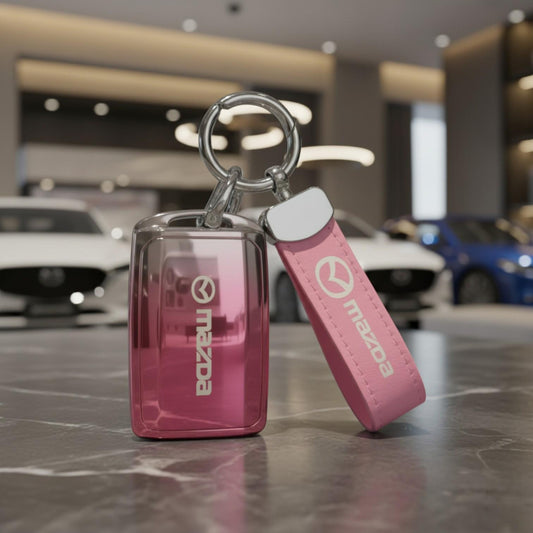 Funda Protectora De TPU Para Llave De Coche Compatible Mazda Rosa Metálico