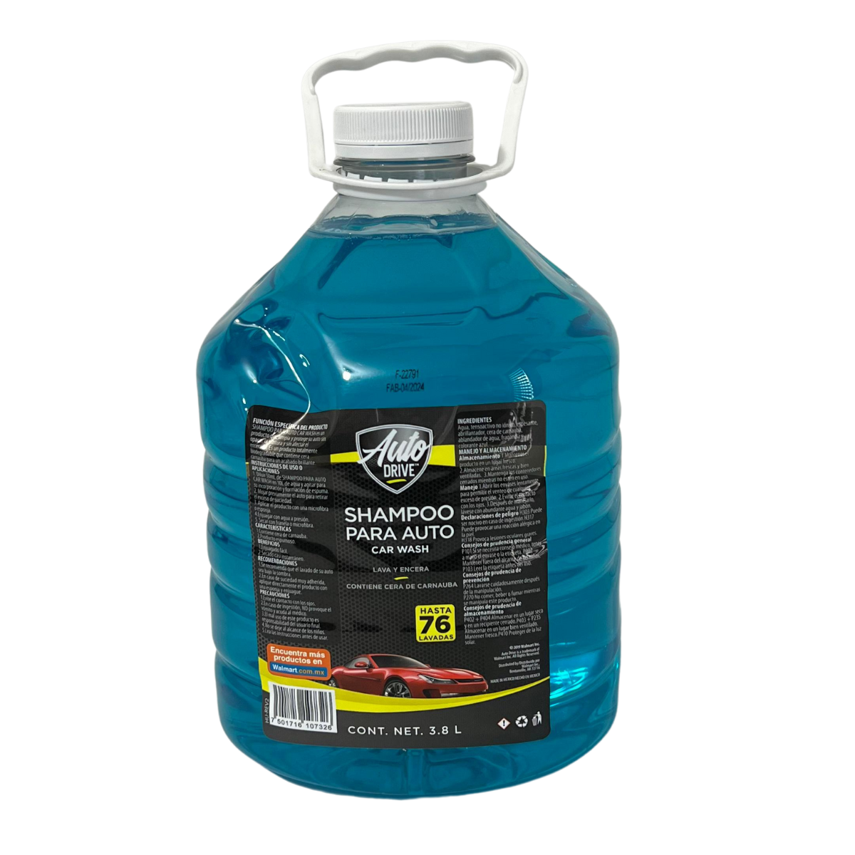 Shampoo Para Auto Car Wash Lava y Encera 3.8L | 76 Lavadas, Limpieza y Brillo Profesional | Vehículos, Coche, Camioneta y Moto