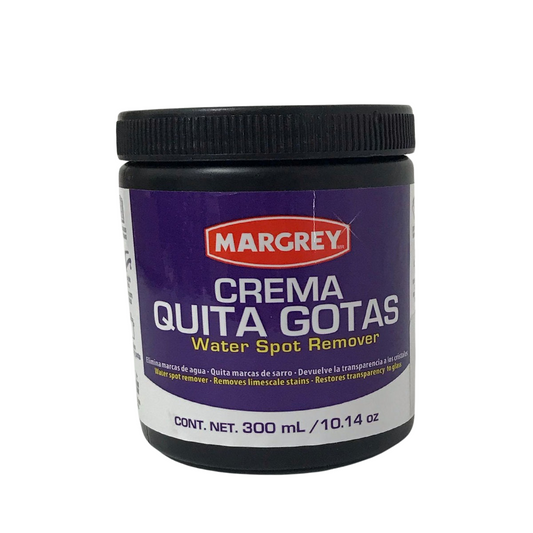 Crema Quita Gotas Margrey | Elimina Manchas en Vidrio, Cerámica y Acero | 2 piezas