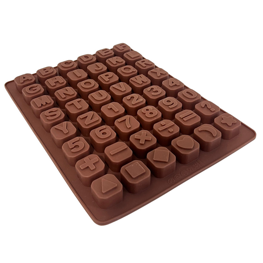 Molde De Silicón Abecedario Numeros | 48 Caracteres | Repostería