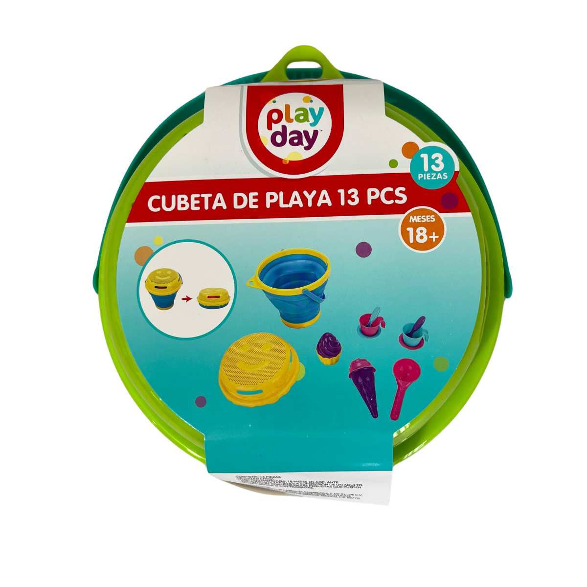 Cubeta De Playa | 13 Piezas | Juguetes De Arena Para Niños