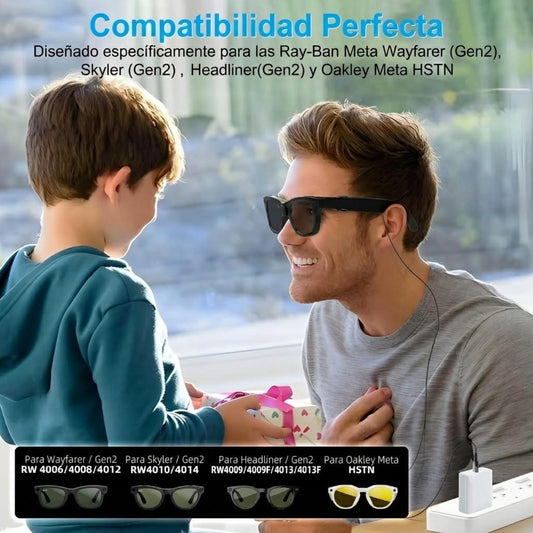 Cable De Carga Para Lentes Ray-ban Meta Tipo C Portatil