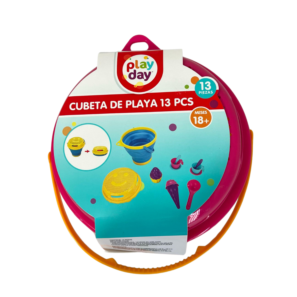 Cubeta De Playa | 13 Piezas | Juguetes De Arena Para Niños