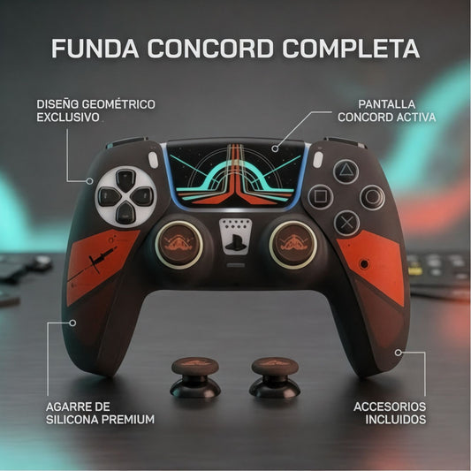 Funda De Silicon Para Control Ps5 Concord Con 2 Grip Joystick