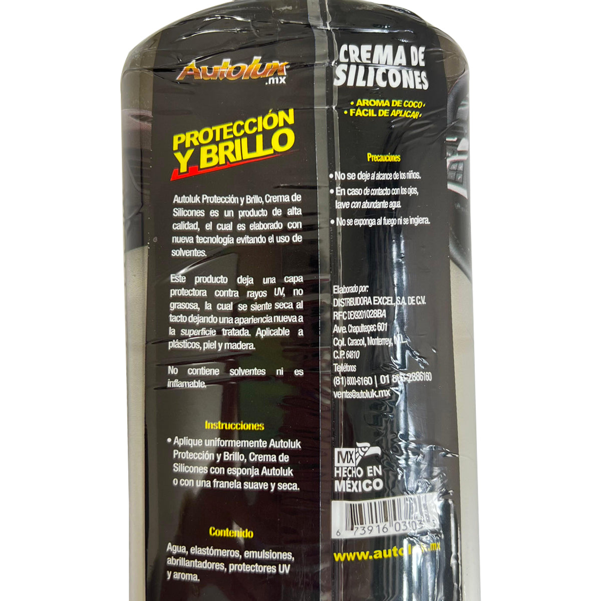 Crema de Silicona Autoluk 437 ml | Protección y Brillo para Plásticos, Gomas y Componentes del Auto