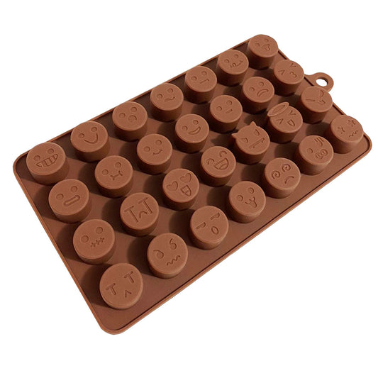 Molde De Silicón | 28 Mini Emojis | Repostería Chocolate Gomitas