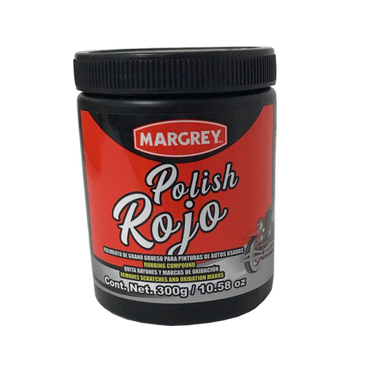 Polish Rojo Margrey | Pulimento de Grano Grueso Quita Rayon | 2 piezas