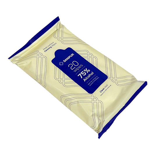 Kit de 50 Paquetes de Toallitas Húmedas Desinfectantes | 75% Alcohol | 1000 Unidades en Total | Limpieza Profunda y Portátil