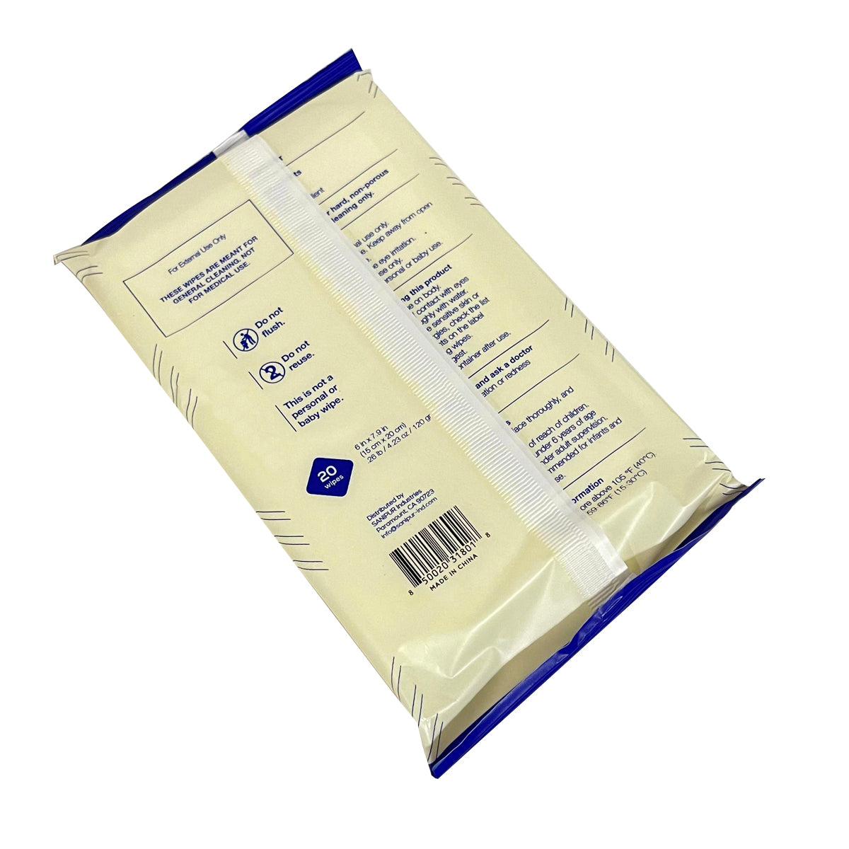 Kit de 50 Paquetes de Toallitas Húmedas Desinfectantes | 75% Alcohol | 1000 Unidades en Total | Limpieza Profunda y Portátil