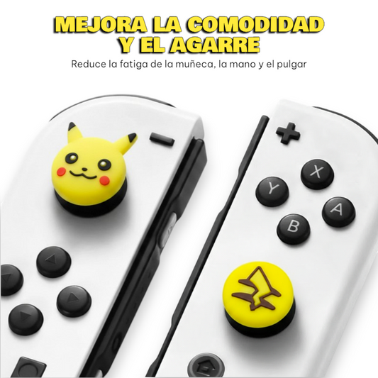 Tapas De Joystick Pikachu de Silicon Compatible Nintendo Switch