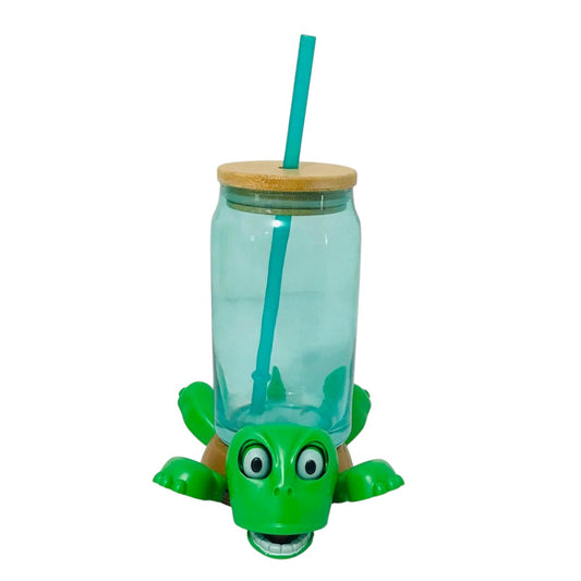 Portavasos Diseño De Tortuga 3d Con Expresión Divertida | Portavasos Coleccionable