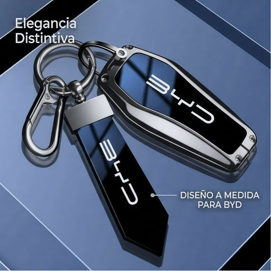 Funda Llave Control Llavero Para Byd Varios Modelos Azul