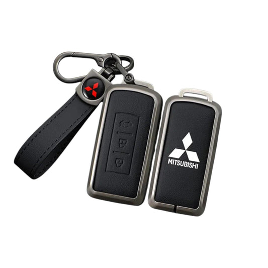 Funda Llave Control Para Mitsubishi Varios Modelos Con Correa de Cuero