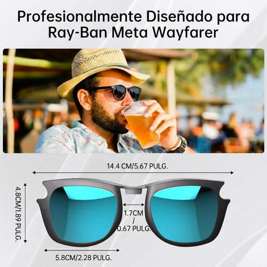 4 Pzs Clips Polarizados Para Rayban Meta Wayfarer Standard Rw4006
