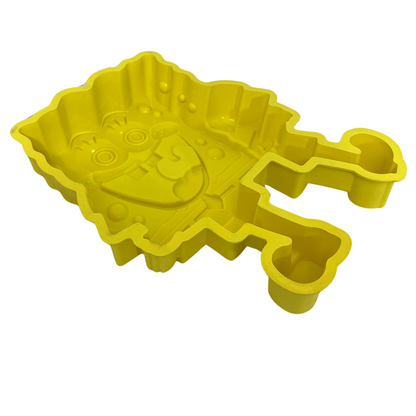 Molde De Silicón Forma Bob Esponja | 1.25 L | Reposteria Gelatina Pastel