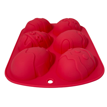 Molde de Silicón 3D de Huevos de Pascua | 6 Cavidades para Chocolates, Gelatinas y Postres