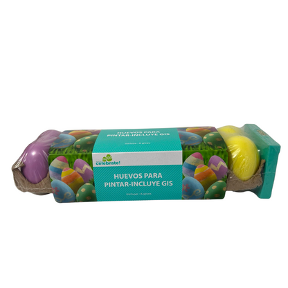 12 Huevos De Pascua De Colores Para Pintar Con Gises | No tóxico