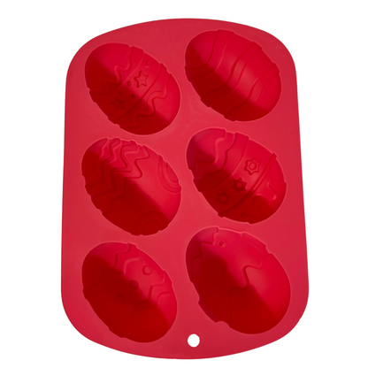 Molde de Silicón 3D de Huevos de Pascua | 6 Cavidades para Chocolates, Gelatinas y Postres