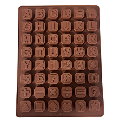 Molde De Silicón Abecedario Numeros | 48 Caracteres | Repostería
