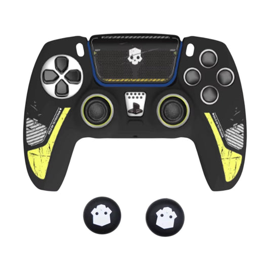 Funda De Silicon Para Control Ps5 Pubg Con 2 Grips Joystick Gris Oscuro Pubg