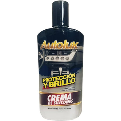 Crema de Silicona Autoluk 437 ml | Protección y Brillo para Plásticos, Gomas y Componentes del Auto