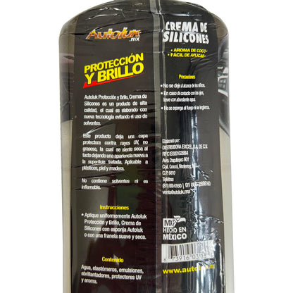 Crema de Silicona Autoluk 437 ml | Protección y Brillo para Plásticos, Gomas y Componentes del Auto