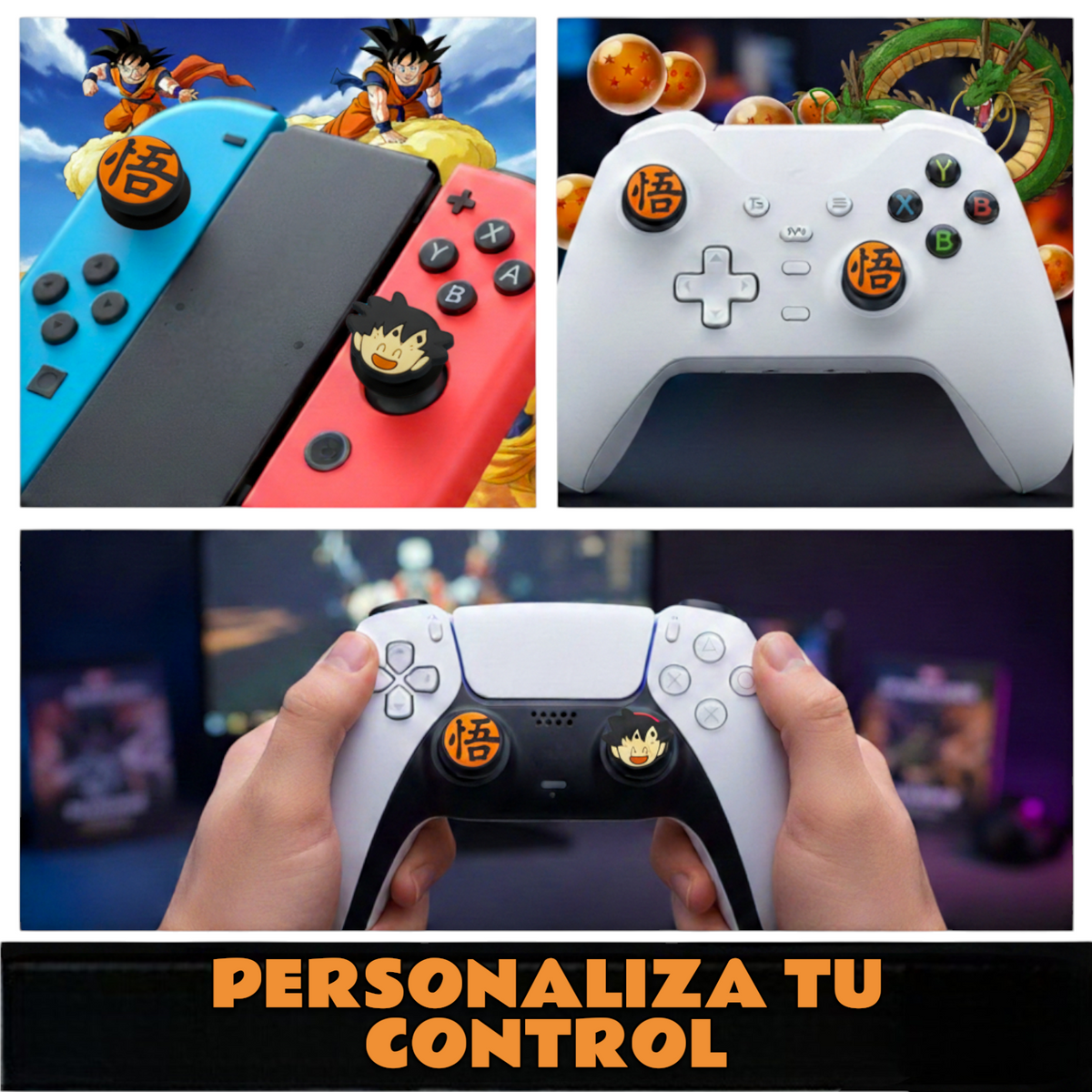 Tapas De Joystick Dragon Ball de Silicon Compatible Xbox/ps5/switch