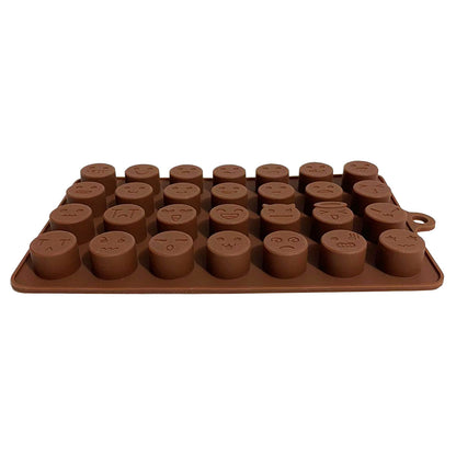 Molde De Silicón | 28 Mini Emojis | Repostería Chocolate Gomitas