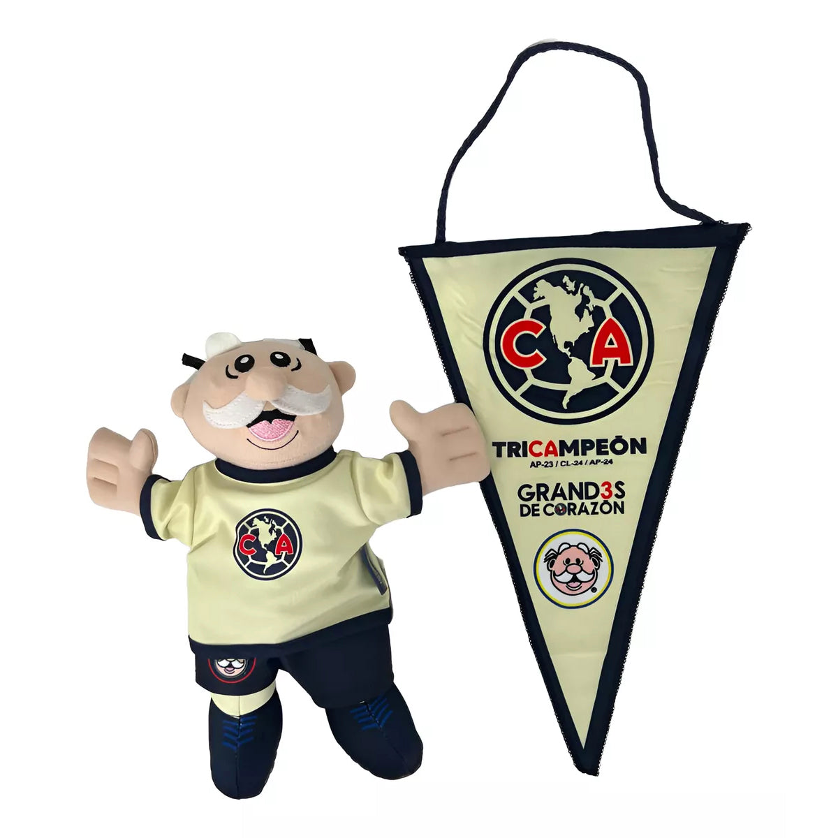 Muñeco Dr. Simi Edición Club América | Peluche Futbolista con Banderín Oficial