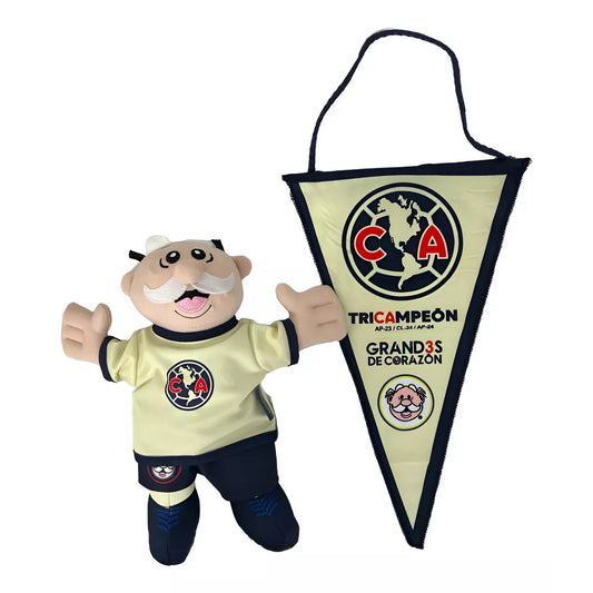 Muñeco Dr. Simi Edición Club América | Peluche Futbolista con Banderín Oficial