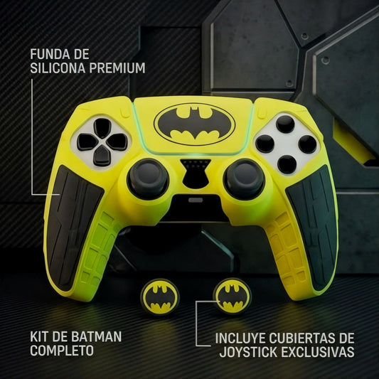 Funda de Silicon Para Control Ps5 Batman Con 2 Grips