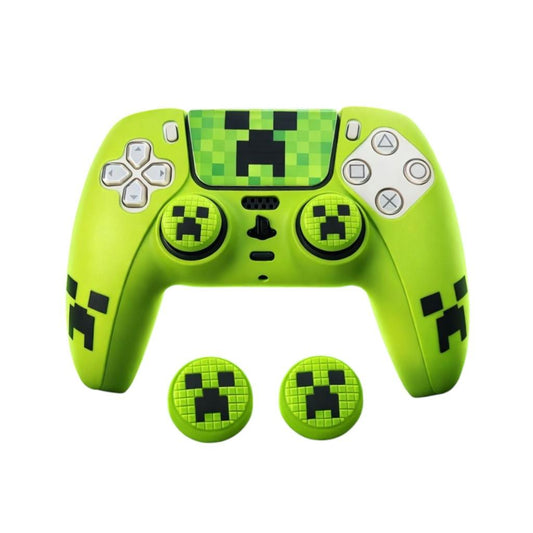 Funda De Silicon Para Control Ps5 de MC Con 2 Grips Verde