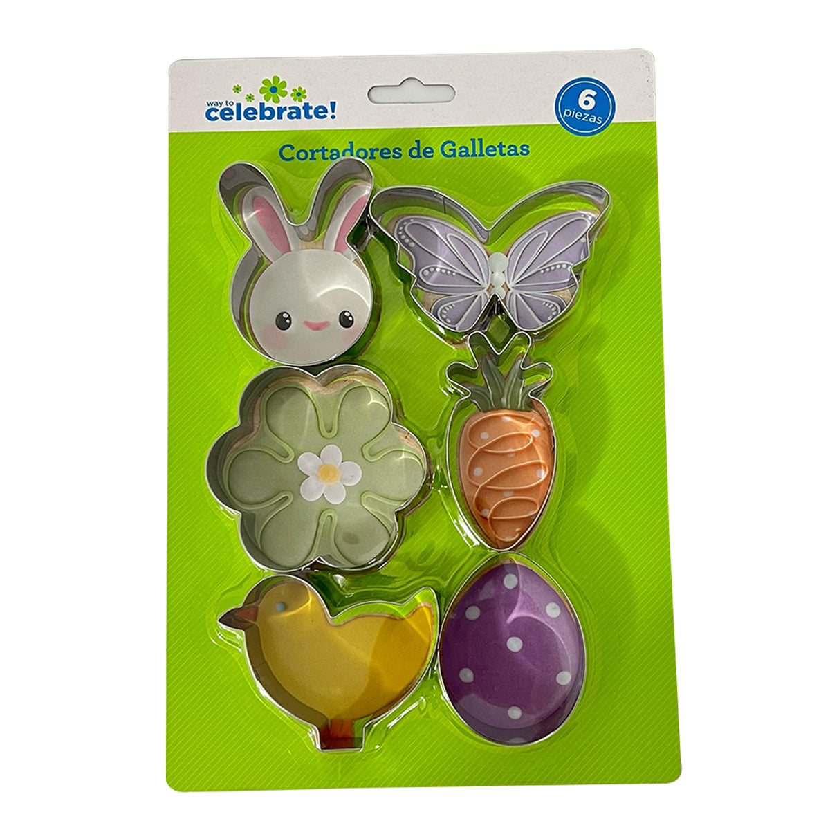 Kit 6 Cortadores de Galletas | Formas de Pascua | Repostería Galletas Fondant