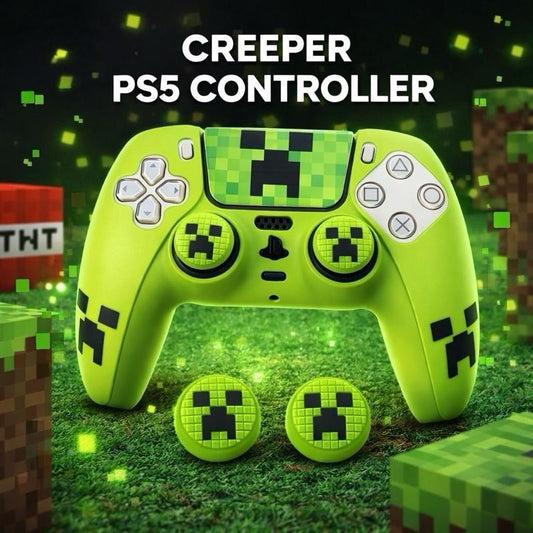 Funda De Silicon Para Control Ps5 de MC Con 2 Grips Verde