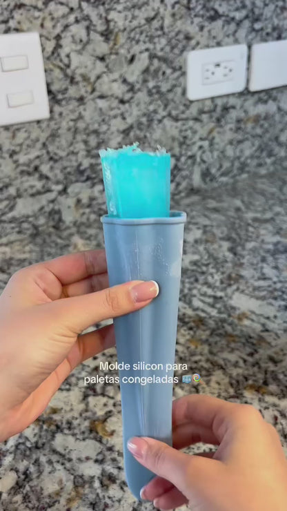 Kit de 4 Moldes de Silicón para Paletas y Bolis Congelados | Capacidad 100 ml | Reutilizables y Fáciles de Usar