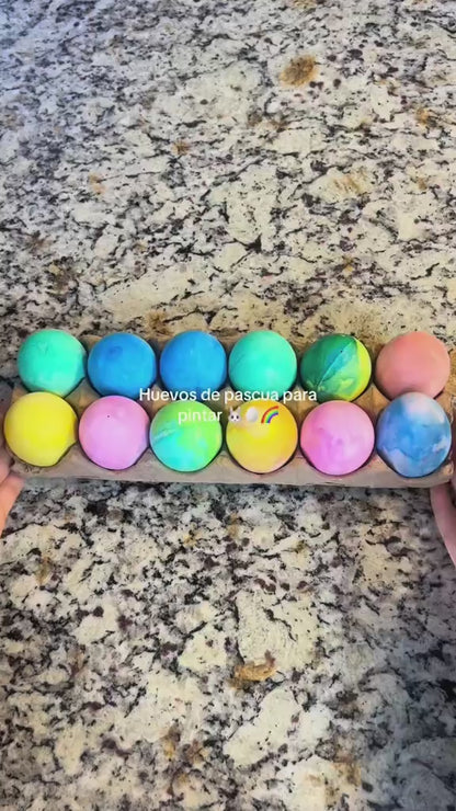 12 Huevos de Pascua con Tinta No Tóxica para Pintar | Diversión Creativa y Segura