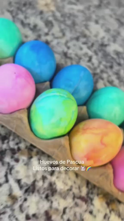 12 Huevos de Pascua con Tinta No Tóxica para Pintar | Diversión Creativa y Segura